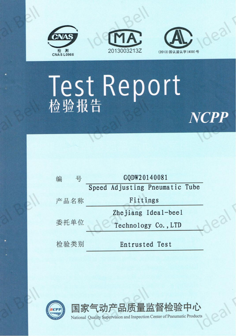 Certificates Ideal Bell Pneumatics