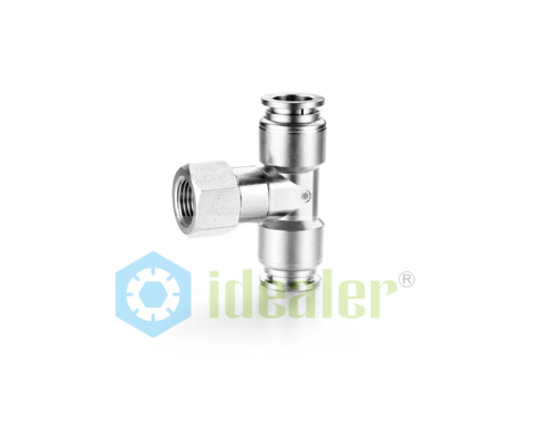 Stainless Steel Push Fittings Female Tee Inch NPT BSPP BSPT